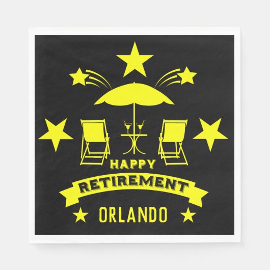 Happy Job Retirement Serviette (Vorderseite)