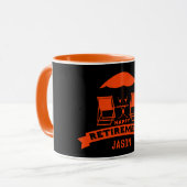 Happy Job Retirement Tasse (Vorderseite Links)