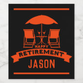 Happy Job Retirement Weinetikett (Einzelnes Label)