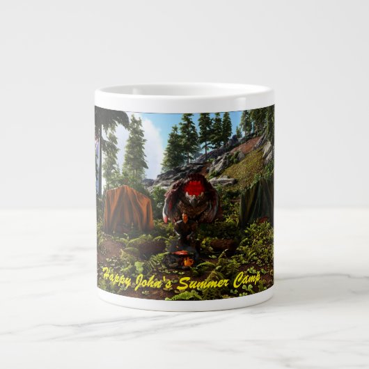 Happy John's Summer Camp Jumbo-Tasse (Vorderseite)