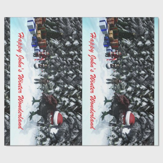Happy John's Winter Wonderland Geschenkpapier (Flach)