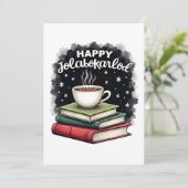 Happy Jolabokaflod Familienfeier Geschenk Feiertagskarte (Stehend Vorderseite)