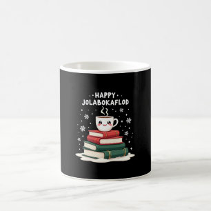 Happy Jolabokaflod Familienfeier Geschenk Kaffeetasse