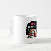 Happy Jolabokaflod Familienfeier Geschenk Kaffeetasse (Vorderseite Links)
