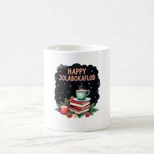 Happy Jolabokaflod Familienfeier Geschenk Kaffeetasse