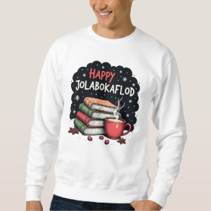 Happy Jolabokaflod Familienfeier Geschenk Sweatshirt