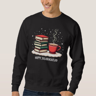 Happy Jolabokaflod Familienfeier Geschenk Sweatshirt