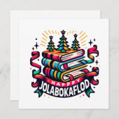 Happy Jolabokaflod Feiertagskarte (Vorne/Hinten)