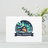 Happy Jolabokaflod Feiertagskarte (Stehend Vorderseite)