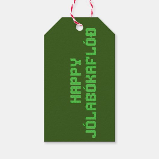 Happy Jolabokaflod Gift Geschenkanhänger (Vorderseite)