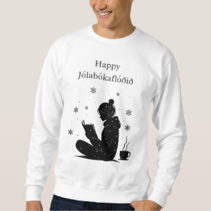Happy Jolabokaflod - Isländisch Book Flood Gift Sweatshirt