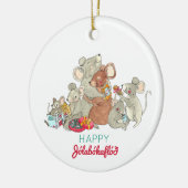 Happy Jolabokaflod Maus Weihnachten Keramik Ornament (Links)