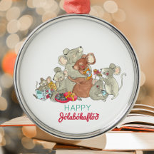 Happy Jolabokaflod Maus Weihnachtszeit Keramik