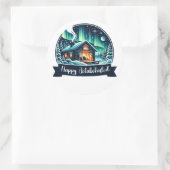 Happy Jolabokaflod Runder Aufkleber (Tasche)