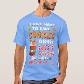 Happy Jolly Bake Cookies Hot Cocoa Weihnachten T-Shirt