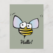 Happy Jolly Bee Postkarte (Vorderseite)