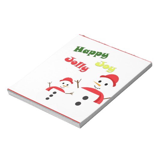 Happy Jolly Joy Notizblock (Rotiert)