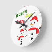Happy Jolly Joy Runde Wanduhr (Winkel)