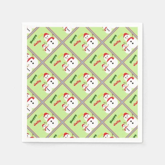 Happy Jolly Joy Serviette (Vorderseite)