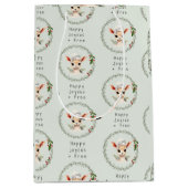 Happy Joyous Free Sobriety Pastel Mittlere Geschenktüte (Vorderseite)