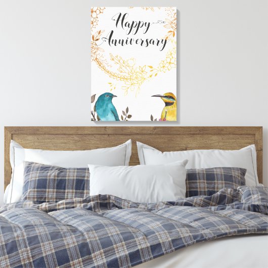 Happy Jubiläum Glückwünsche Ehemann Ehe Leinwanddruck (Insitu (Schlafzimmer))