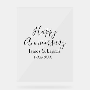 Happy Jubiläum Hochzeitstag Jahr einfache mi Acrylschild