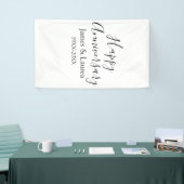 Happy Jubiläum Hochzeitstag Jahr einfache mi Banner (Messeveranstaltung)