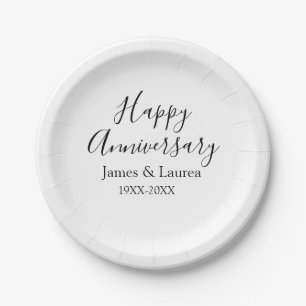 Happy Jubiläum Hochzeitstag Jahr einfache mi Pappteller