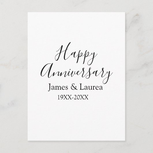 Happy Jubiläum Hochzeitstag Jahr einfache mi Postkarte (Vorderseite)