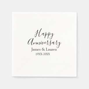Happy Jubiläum Hochzeitstag Jahr einfache mi Serviette