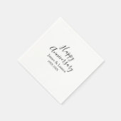 Happy Jubiläum Hochzeitstag Jahr einfache mi Serviette (Ecke)