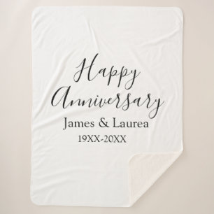 Happy Jubiläum Hochzeitstag Jahr einfache mi Sherpadecke