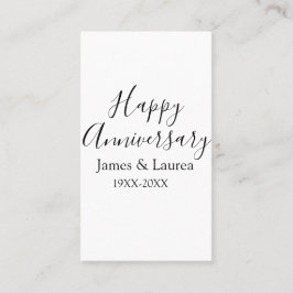 Happy Jubiläum Hochzeitstag Jahr einfache mi Visitenkarte