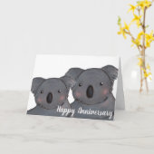 Happy Jubiläum koala Ehemann & Ehefrau Karte (Gelbe Blume)