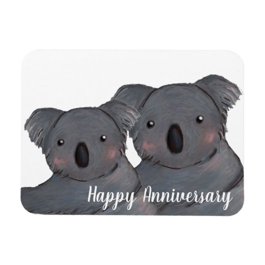 Happy Jubiläum koala Ehemann & Ehefrau Magnet (Horizontal)