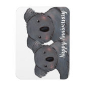 Happy Jubiläum koala Ehemann & Ehefrau Magnet (Vertikal)