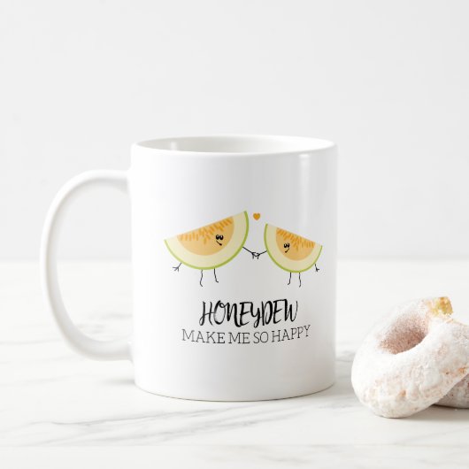 Happy Jubiläum Liebe Sie Niedlich Melon Feinschmec Kaffeetasse (Mit Donut)
