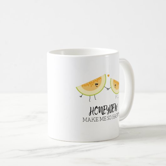 Happy Jubiläum Liebe Sie Niedlich Melon Feinschmec Kaffeetasse (VorderseiteRechts)