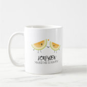 Happy Jubiläum Liebe Sie Niedlich Melon Feinschmec Kaffeetasse (Links)