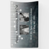 Happy Jubiläum Mama und Vater Altes und Neues Foto Banner (Vertikal)