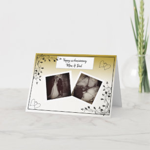 Happy Jubiläum Mama und Vater Foto-Karte Karte