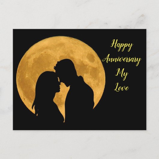 Happy Jubiläum mit einem schönen Paar Postkarte (Vorderseite)