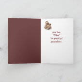 Happy Jubiläum mit Niedlichem Aquarellfarben-Otter Karte (Innenseite)