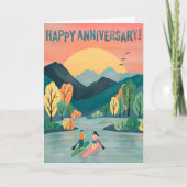 Happy Jubiläum Paddleboarding SUP Paddleboard Karte (Vorderseite)