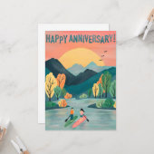 Happy Jubiläum Paddleboarding SUP Paddleboard Karte (Vorderseite/Rückseite Beispiel)