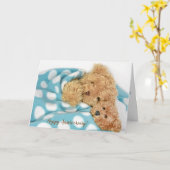 Happy Jubiläum Schnauze Teddy Bären Karte (Gelbe Blume)