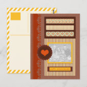Happy Jubiläum (Scrapbook) Postkarte (Vorne/Hinten)