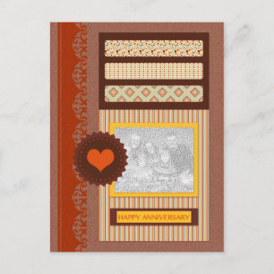 Happy Jubiläum (Scrapbook) Postkarte