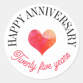 Happy Jubiläumsaufkleber Runder Aufkleber