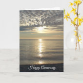 Happy-Jubiläumskarte Hübscher Cloudy Sunset Karte (Gelbe Blume)